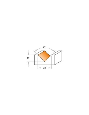 Frese per scanalature a “V” con coltelli reversibili (90°)